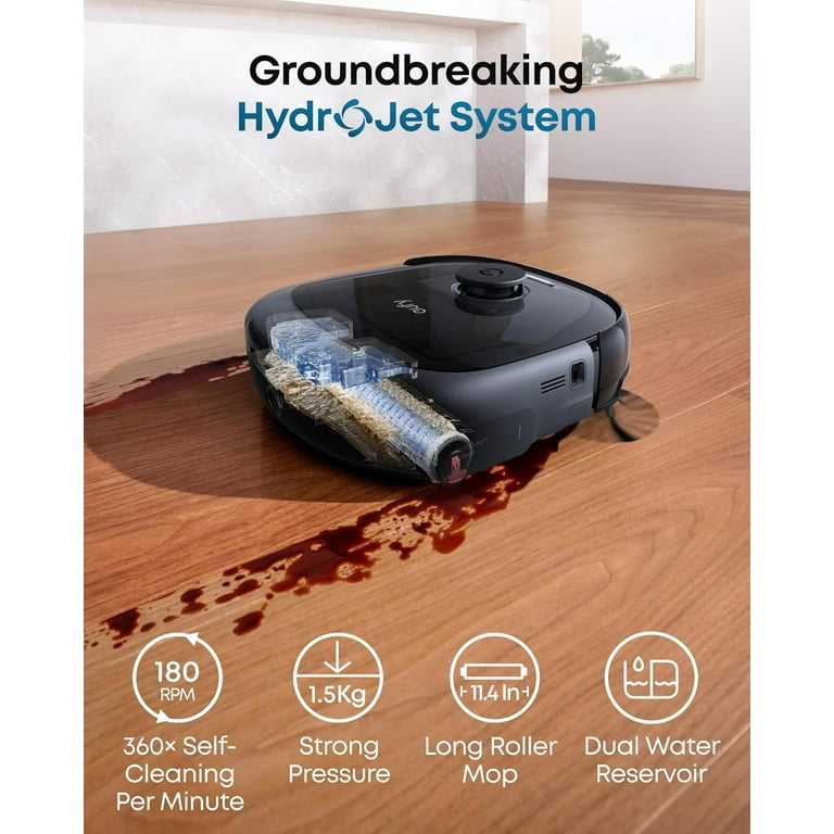 eufy Robot Vacuum Omni E25, HydroJet™ System , Turbo Suction
