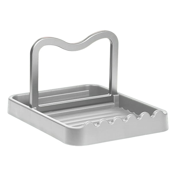 Soporte para tapas de ollas y utensilios, diseño antideslizante, organizador plegable para tapas de sartenes y encimeras de cocina.