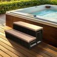 thumbnail image 5 of Confer Plastics Leisure Accents Outdoor Spa Hot Tub Storage Steps, Portobello, 5 of 9