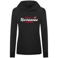 thumbnail image 2 of Women's Levelwear  Black Carolina Hurricanes Slender Monument Raglan Pullover Hoodie, 2 of 3