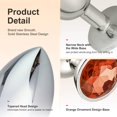 thumbnail image 6 of 3PCS Anal Butt Plug Set Jewelry Design Stainless Steel Anal Sex Toys Set,Adult Sex Toys for Couples Male Female-Orange, 6 of 6