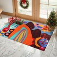 thumbnail image 4 of 2x3 Entryway Rug Bathroom Rugs for Front Door Bedroom Kitchen, Washable Vintage Print Carpet, Floor Mat with Non Slip Backing, 4 of 8