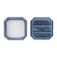 thumbnail image 3 of REGALWOVEN Velvet Ring Box for Wedding, Ceremony, Double Jewelry Ring Box Storage Ring Holder Box Haze Blue 5*5*4cm, 3 of 7