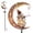 Butterfly, variant on Sulaicai Owl Moon Solar Garden Stake Light, Waterproof Metal Pathway Lamp with Crackle Glass Globe, Outdoor LED Decor for Yard, Lawn & Patio