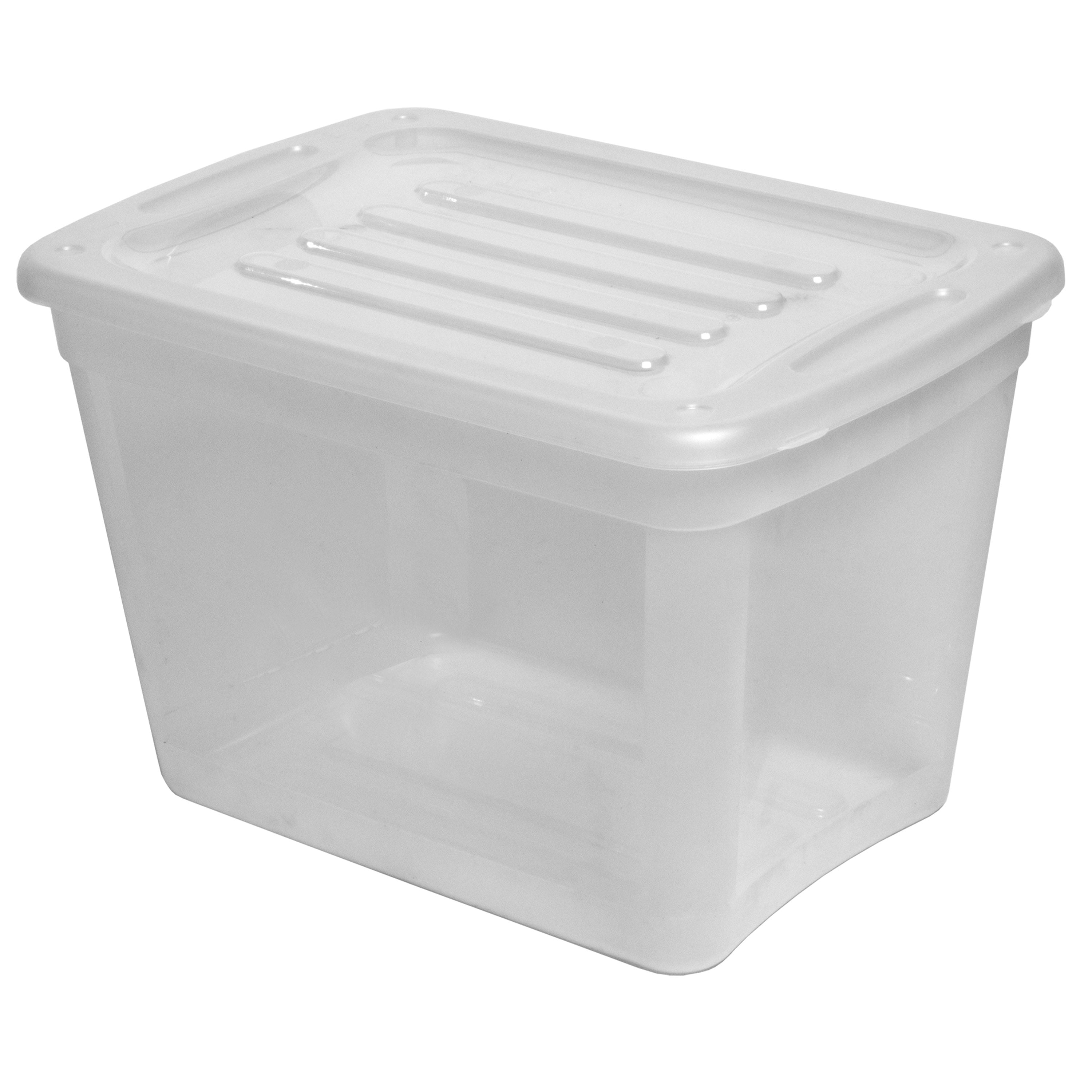 Gracious Living 39L Clear Snap Lid Tote
