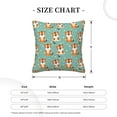 thumbnail image 4 of Square Decorative Throw Pillow Covers with Core, Cute Cartoon Tiger Throw Pillows for Couch Sofa Bed Home Decor, 18"x18", 4 of 9