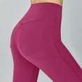 thumbnail image 7 of Flare Yoga Leggings for Women Slimming Casual High Waist Bell Bottom Pants with Pocket Butt Lifting Shaping Everyday Tights, Red, L, 7 of 7