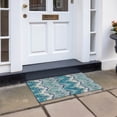 thumbnail image 6 of Addison Rugs Chantille Indoor/Outdoor Transitional Ikat Teal Washable Rectangle Rug, 1'8" x 2'6", 6 of 6