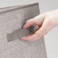 thumbnail image 6 of mDesign Small Fabric Closet Organizer Cube Bin with Front Handle, 8 Pack, Linen, 6 of 9