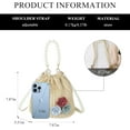 thumbnail image 3 of Kukuzhu Straw Bucket Bag for Women, Summer Straw Beach Bag Woven Bucket Bag Drawstring Purses Hobo Handbag for Vacation, 3 of 7