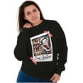 thumbnail image 3 of Betty Boop Christmas Santa Photo Women Crewneck Sweatshirt Brisco Brands S, 3 of 6