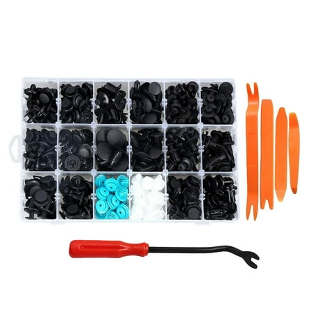 

Nishuna 360PCS Car Body Bumper Rivet Trim Moulding Retainer Clip Push Pin Retainer Fastener Accessories Kit (6 Inch Screwdriver + 4PCS Tool)