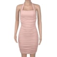 thumbnail image 3 of Dyegold Women's Square Neck Bodice Dress Sleeveless Tank Top Stretch Flare Tennis Short Mini Dresses Club Night Out Dresses, 3 of 6