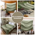 thumbnail image 6 of Sage Green Striped Tapestry for Bedroom Wall Hanging Tapestry, Modern Abstract Art Wave Moire Gradient Ceiling Backdrop Tapestries Poster Blanket Wall Decor for Teens Room Living Room Dorm 59" x 90", 6 of 8