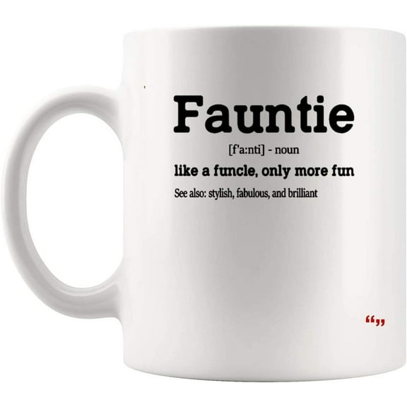 Joke Aunt Mug Auntie Coffee Cup - Aunt Mugs Fauntie Like funcle only for fun Aunts for Men Father's Day Brother | Thoughtful T-Shirt Gift