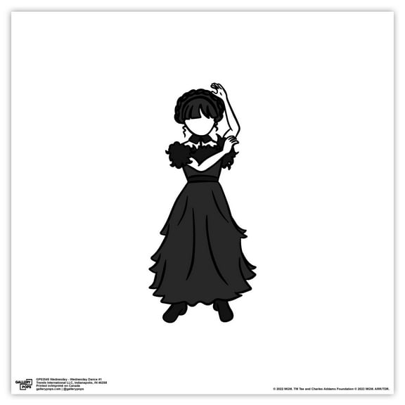 Gallery Pops Wednesday - Wednesday Dance #1 Wall Art, Unframed Version, 12" x 12"