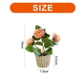 thumbnail image 2 of Artificial flower three-headed small tea rose bonsai plant creative artificial flower home decoration - Light purple, 2 of 5