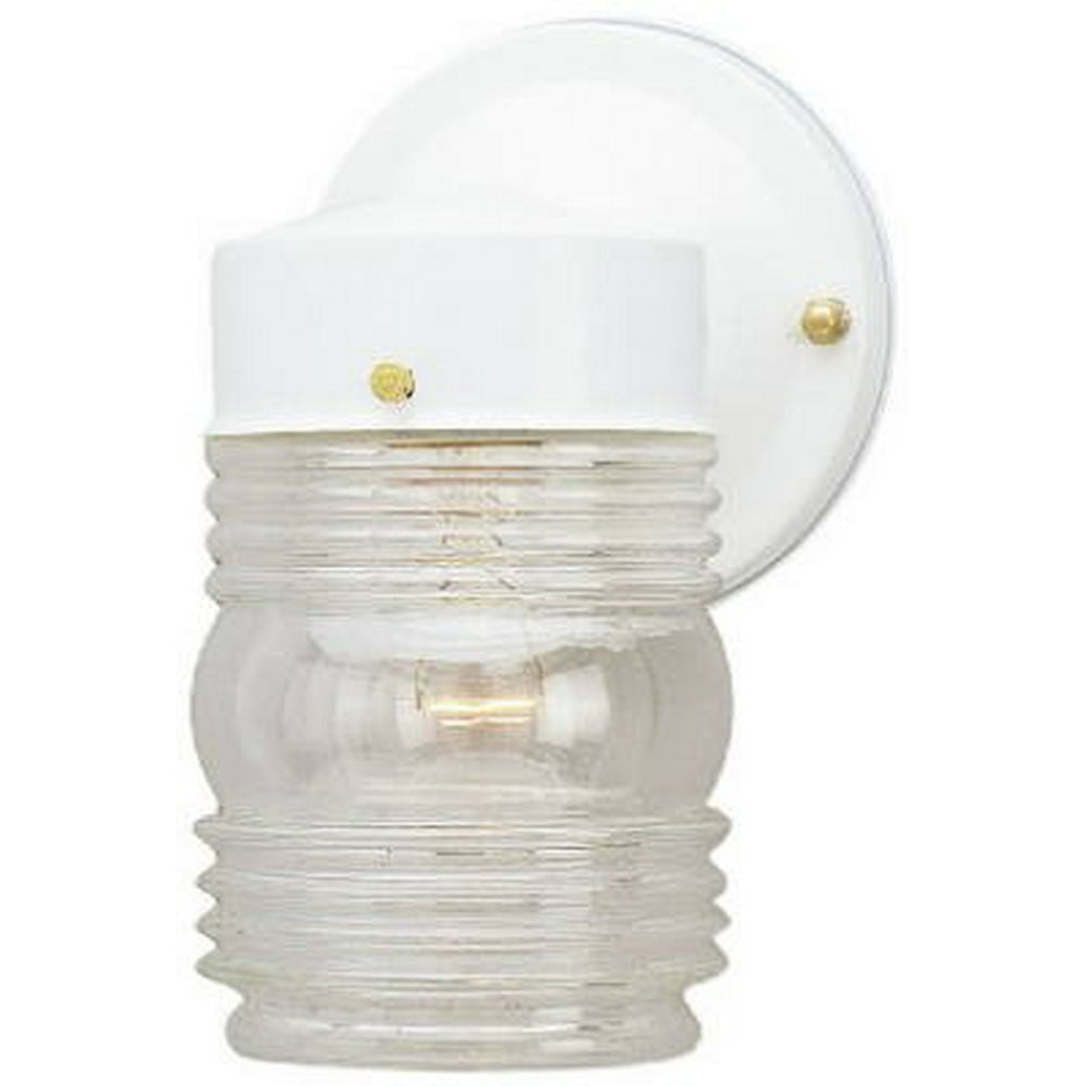 Westinghouse Lighting 6687800 White Jelly Jar Design Light Fixture