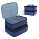 thumbnail image 1 of Organizador de esmalte de uñas, estuche de almacenamiento para Nail Tech, bolsas de almacenamiento, secador de uñas, soporte para esmalte de uñas, estuche de transporte con divisores (azul), 1 of 5