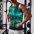 thumbnail image 5 of Picia Northern Lights Printed Men’s Performance Tank, Men's Workout Tank Top Moisture-Wicking Tank Top Muscle tee, Breathable Workout Shirt-3X-Large, 5 of 7