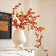 thumbnail image 4 of Orange Berry Branch Artificial Bittersweet Floral Stem Bendable Fall Faux Flower Branch Indoor Harvest Table Vase Arrangement for Fall Home Decor, 4 of 7