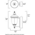 thumbnail image 2 of Maxim Carriage House DC Two Light 16-Inch Outdoor Wall Light - Oriental Bronze - 3422WGOB, 2 of 2