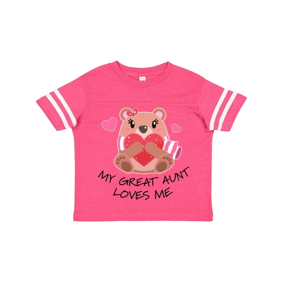 Inktastic My Great Aunt Loves me- bear and hearts Boys or Girls Toddler T-Shirt