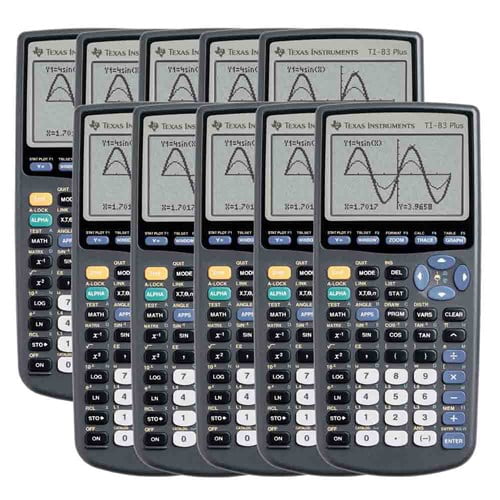 Texas Instruments TI83Plus Programmable Graphing Calculator (10Pack