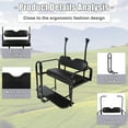 thumbnail image 5 of Kojem Flip Folding Rear Black Seat Kit for 2004-up Club Car Precedent Gas or Electric Models Golf Cart w/ Extra Handle Bar w/ Roof Support - 3 Packages & All Hardware, 5 of 12