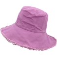 thumbnail image 5 of CoCopeaunts Raw Edge Plain Bucket Hat Women Small Fresh Fisherman Hat Leisure Literature Wild Sun Hat Trendy Simple Basin Hat, 5 of 8