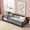Espresso, variant on Sailvan Twin Floor Bed with Safety Guardrails,Solid Rubber Wood Fence Kids Bed Frame Grey