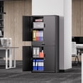 thumbnail image 7 of DNA Motoring 71" Black Lockable Metal Storage Cabinets w/ Drawers & 2 Adjustable Shelves, 7 of 7