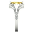thumbnail image 3 of Clara Pucci 14K White Gold 1.2ct Citrine Halo Ring for Women, 3 of 7
