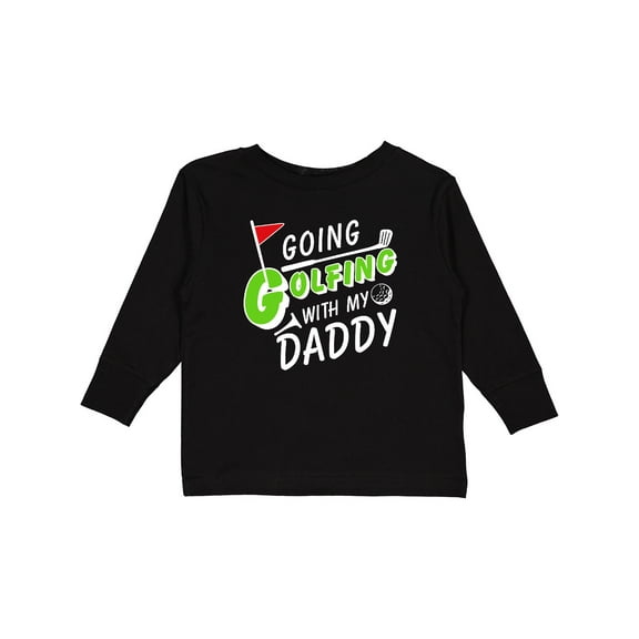 Inktastic Going Golfing with My Daddy- Kids Golf Boys or Girls Long Sleeve Toddler T-Shirt