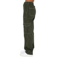 thumbnail image 5 of SAYOO Women’s Casual Straight Jeans Fashion Solid Color Side Pockets Patch High Waist Denim Pants, 5 of 9