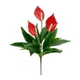 thumbnail image 2 of Ramo de Flores de Anturio Artificial, Multicolor, 48cm/18in, Decoración Falsa para Interiores, Duradero, Incluye 2 Ramos, 2 of 6