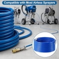 thumbnail image 3 of 50FT Airless Paint Sprayer Hose Kit with 5FT Whip Hose, 1/4" 8500 PSI High Pressure Spray Hose with Swivel Joint, Durable PU Reinforced Hose for Walls, Cabinets, Fences & Home Painting, 3 of 6