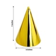 thumbnail image 3 of Efavormart 25 Pack Mixed Metallic Foil Party Hats, Pre-Strung Paper Cone Birthday Hats - 5"x7", 3 of 11