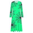 thumbnail image 3 of WXLWZYWL Womens Halloween Dress Plus Size Womens Dresses Fall 2024 Floral Printed Long Dress Long Sleeve Round Neck Sundress, 3 of 4