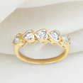 thumbnail image 6 of Rosec Jewels Lab Diamond Heart Promise Ring - Bezel Set Diamond 5 Stone Ring - Ready to Gift for Valentines Day, 14K Yellow Gold, US 3.00, 6 of 8
