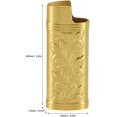 thumbnail image 2 of Étui de Briquet en Métal Vintage Floral Estampé, 2 Pcs Étui de Briquet Rétro Compact Gravure 3D Floral Estampé Alliage de Zinc Étui de Protection (Or), 2 of 8