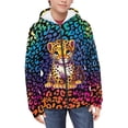 thumbnail image 3 of chaqlin Cartoon Leopard Hoodies for Girls Boys Size 14-16 Zip Up Hoodie Sweatshirt Rainbow Cheetah Long Sleeve Hooded Coat Trendy Y2K Jacket with Pocket, 3 of 7