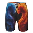 thumbnail image 3 of Vsdgher Red And Blue Abstract Men's Beach Shorts, Surfing shorts, Swim trunks, Quick Dry Swim Trunks for Surfing Beach Fun -Medium, 3 of 6