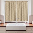 thumbnail image 2 of Ambesonne Beige Tan Kitchen Curtains, Curlicue Floral Vintage, 55"x45", Dark Sand Brown Champagne, 2 of 3