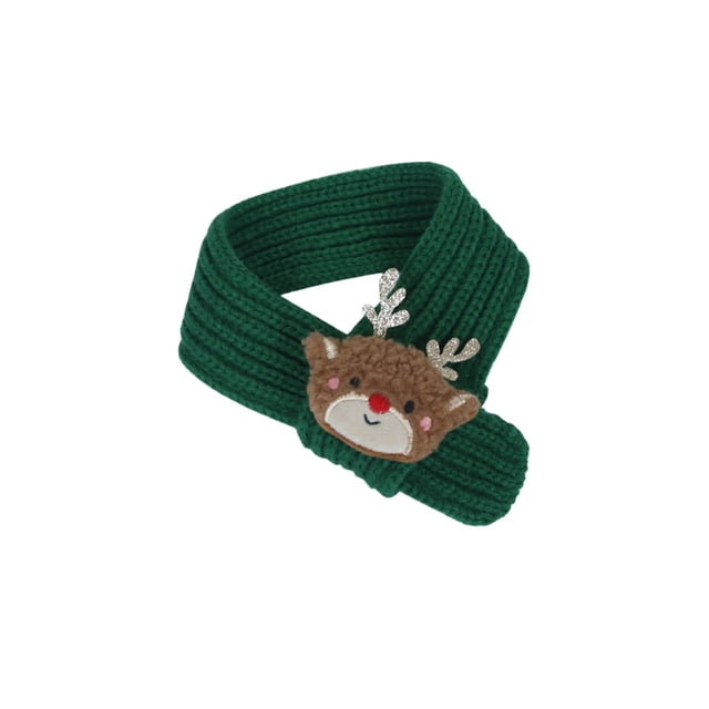 Pequeñas Decoraciones Navideñas Mascotas de Punto Bufanda Caliente para el Festival de Invierno Del Perro Del Coño, Poliéster Verde 13.39x1.97x0.79In, Accesorios para Perros Pequeños