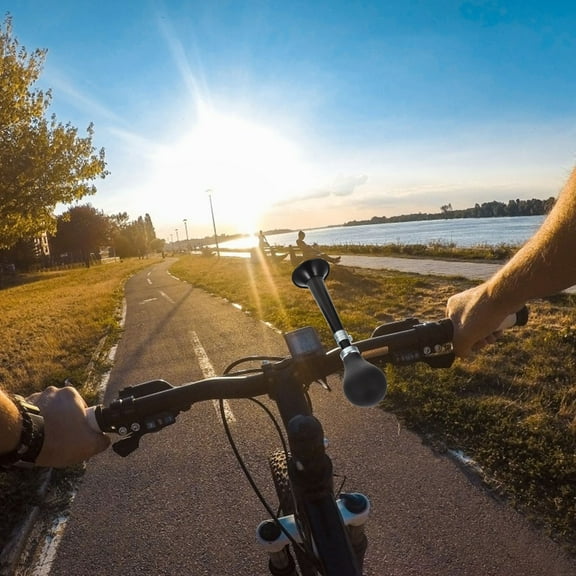 UPOUART Black PVC Bike Bell with Clear Loud Tone for Adults Bicycles