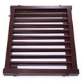 thumbnail image 6 of Pefilos 81" 3 Panel Freestanding Pet Gate Wooden Folding Fence for Doorways, Stairs Step Over Divider for Dogs and Puppies, Brown, 6 of 12