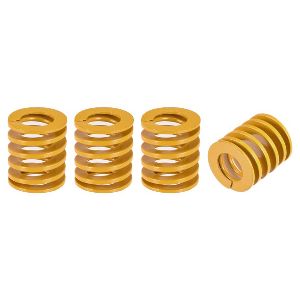 Troquel Resorte, 27mm OD 35mm Largo 4uds Espiral Estampado Ligera Carga Compresión Troquel Resortes para 3D Impresora Eléctrica Pieza, Amarillo Unique Bargains resortes de compresión