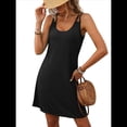 thumbnail image 1 of Vestidos de Verano para Mujer 2025, Informales, Holgados, Sin Mangas, con Ojales y Tirantes Finos. Negro M, 1 of 8