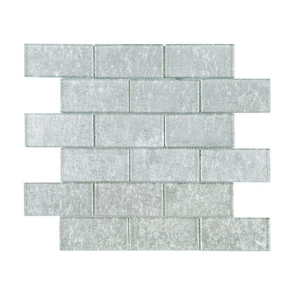 2x4 Glossy Glitter Ice Sky Subway Glass Mosaic Wall Tiles for Bathroom and Kitchen Walls Kitchen Backsplashes